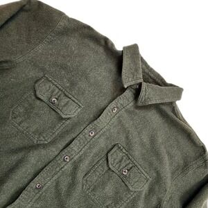 C.E. Schmidt Workwear Olive Green Heavy Flannel Shirt Jacket Mens XL